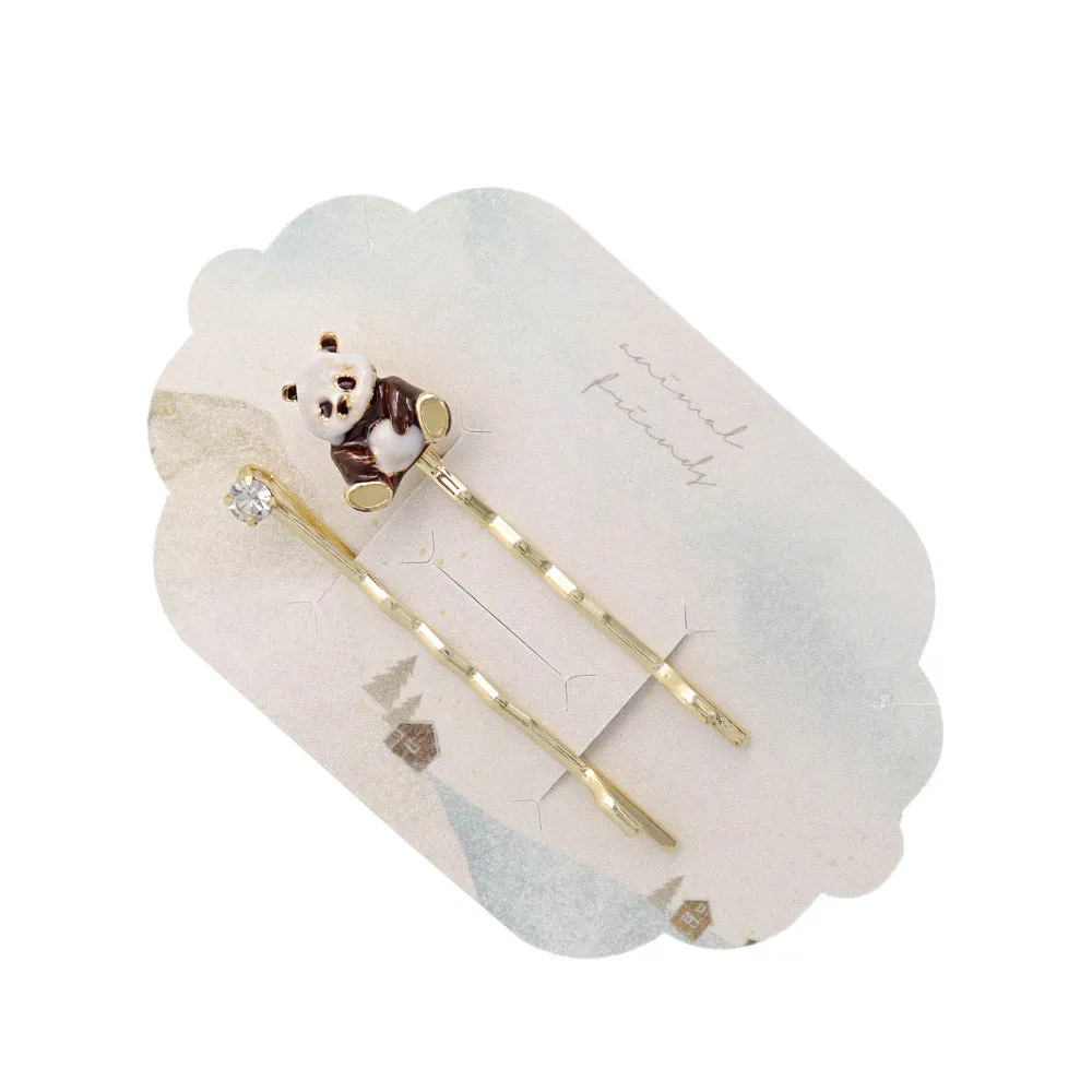 Osuwari Panda Hairpin Set