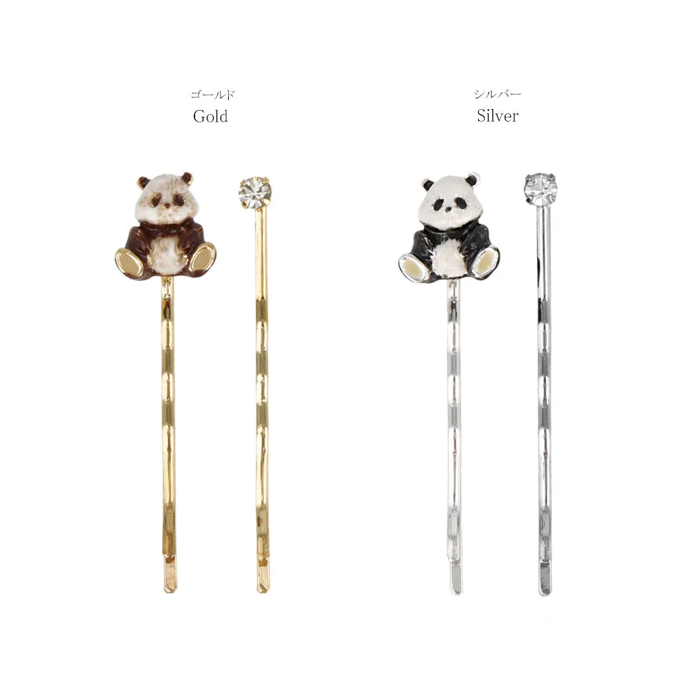 Osuwari Panda Hairpin Set