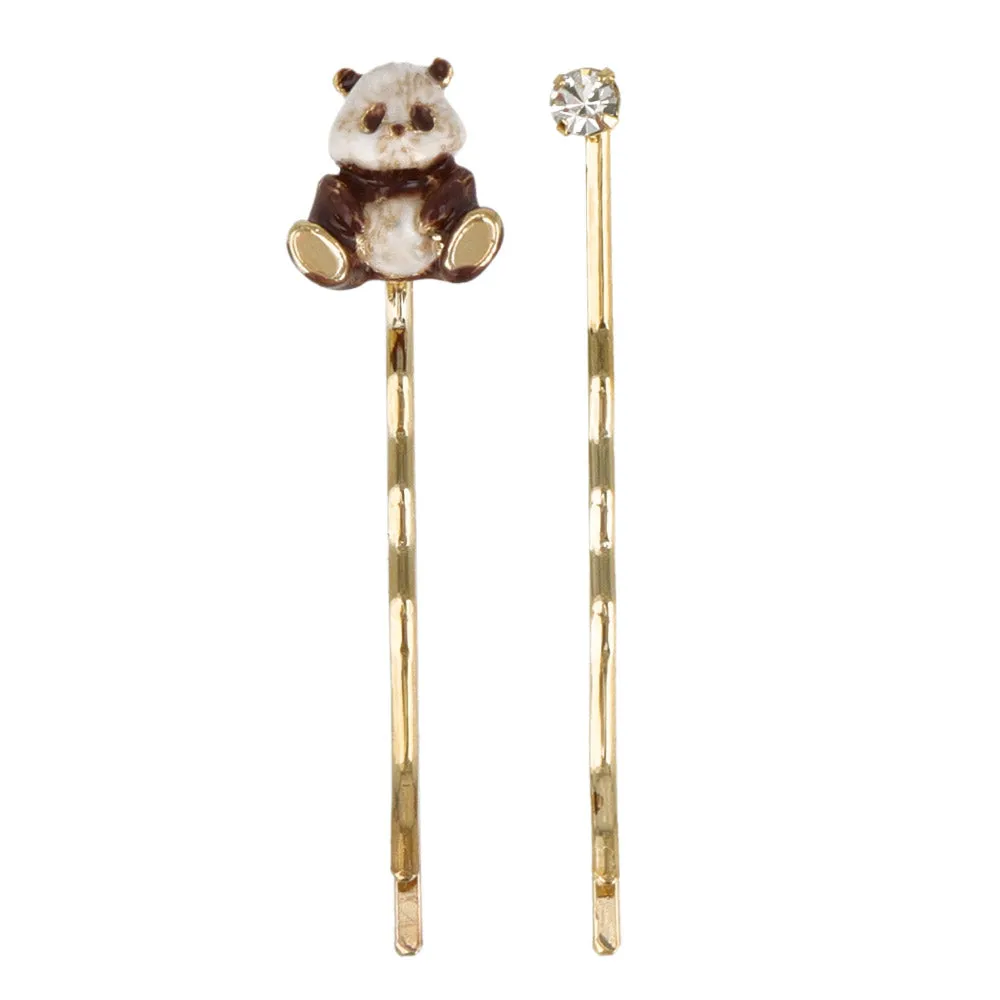 Osuwari Panda Hairpin Set