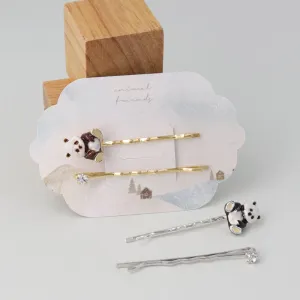 Osuwari Panda Hairpin Set