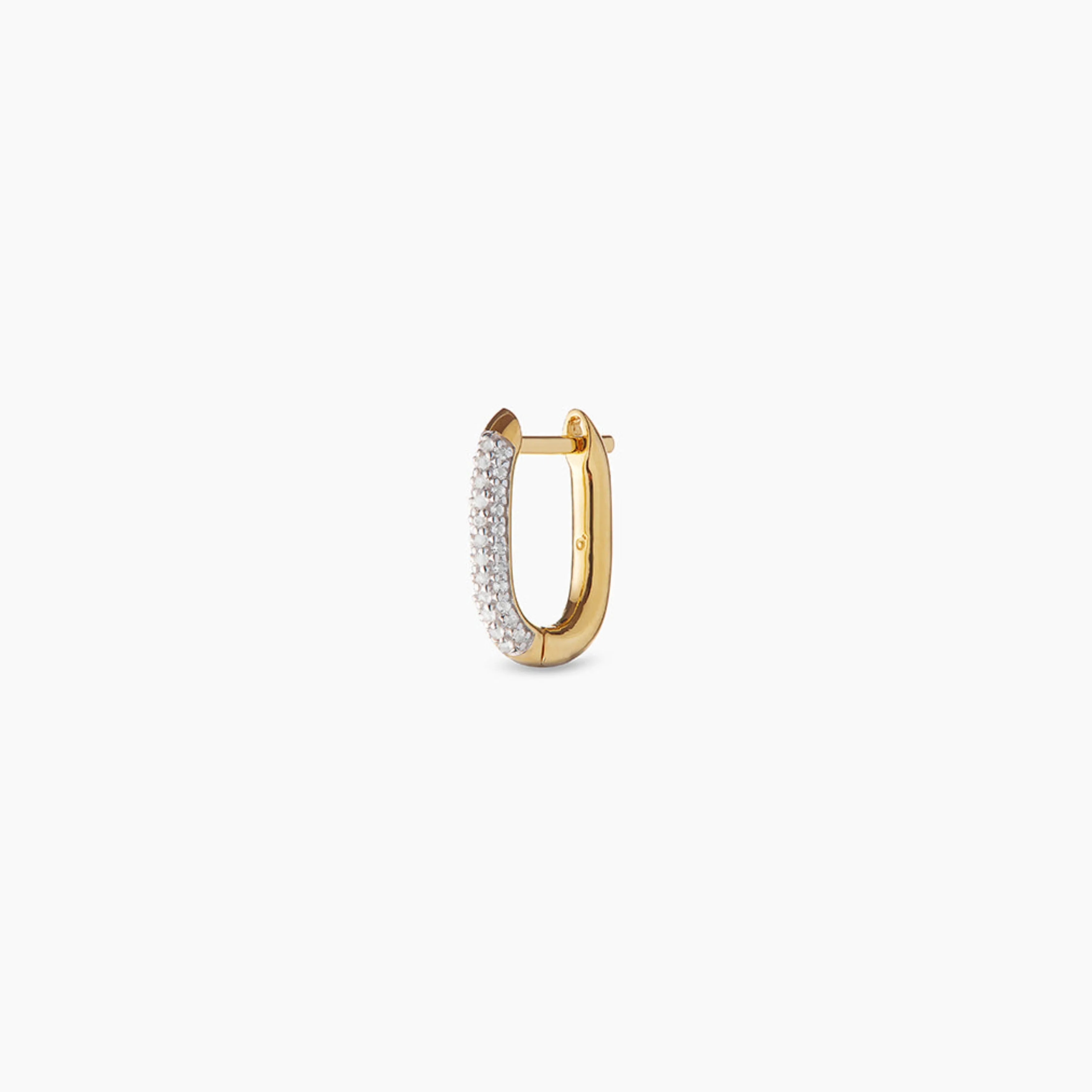 Paperclip Small White Topaz Earring