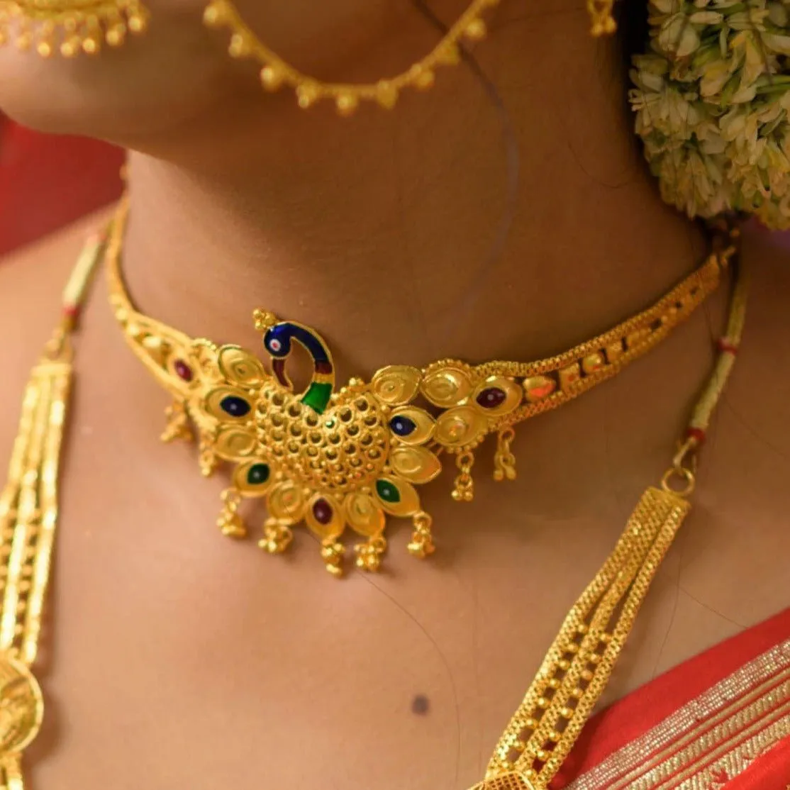 Pekham Bahar Minekari Choker Set | 22K Gold Plated