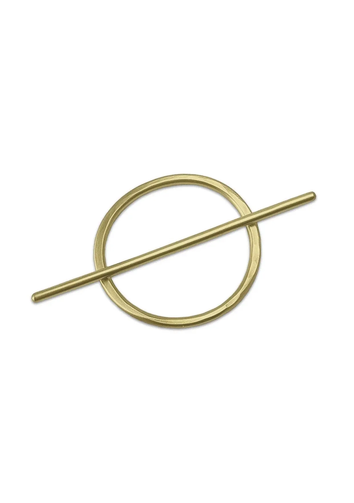 PeLo Modern - Small Abstract Oval Brass Hair Slide