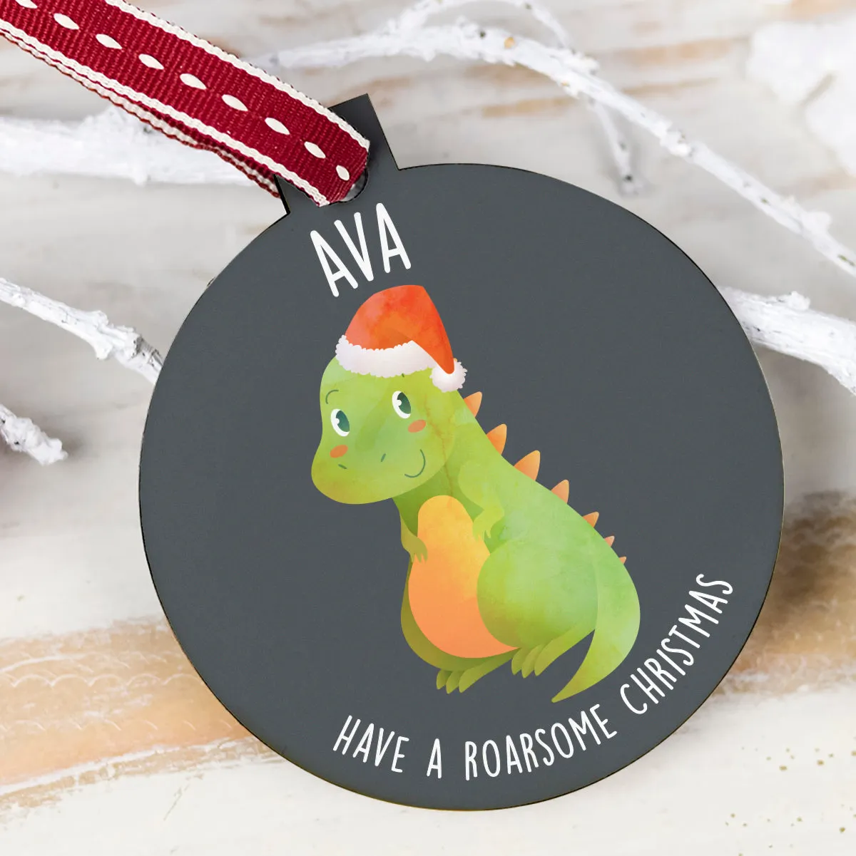 Personalised T-Rex Dinosaur Bauble