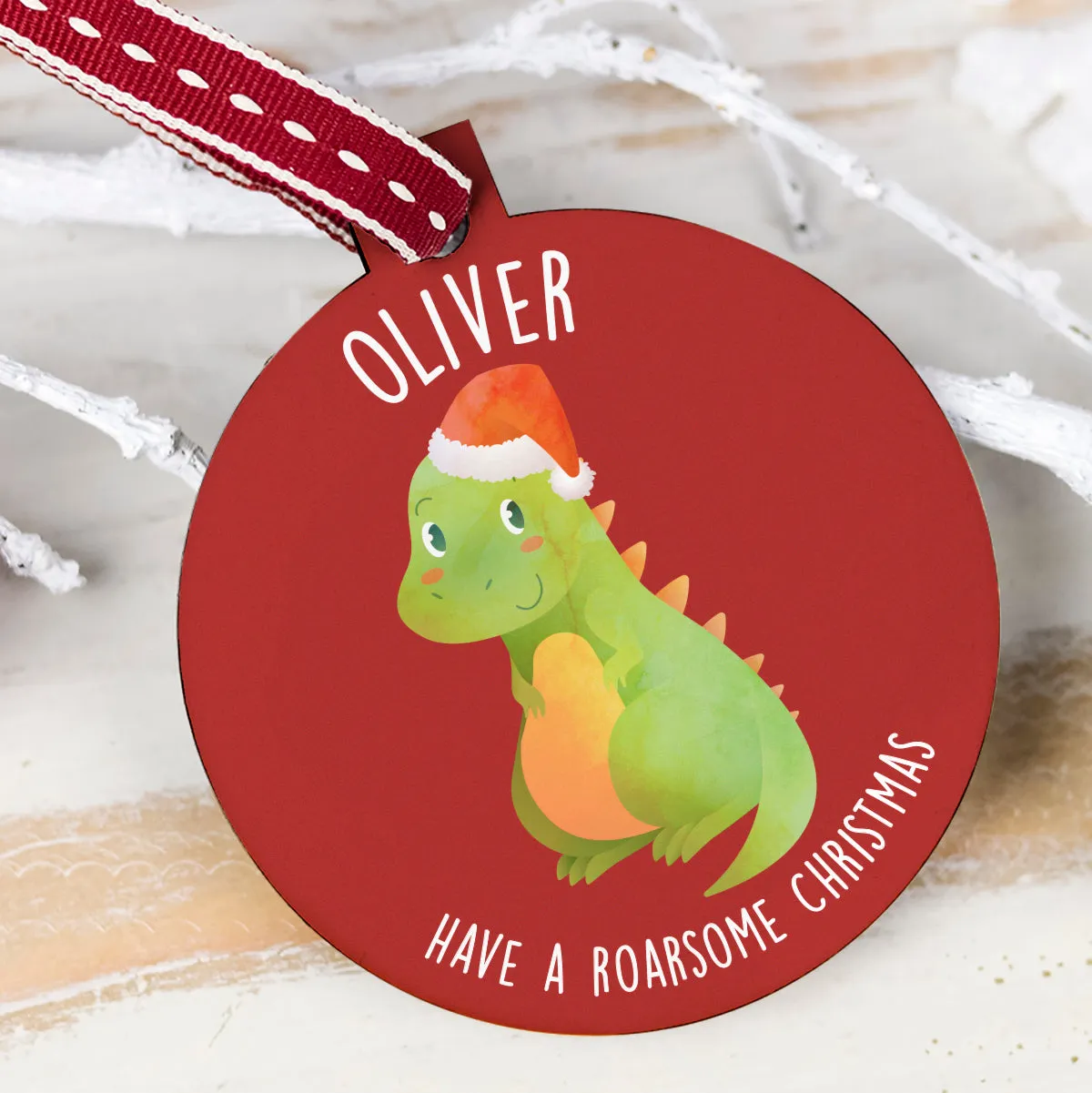 Personalised T-Rex Dinosaur Bauble