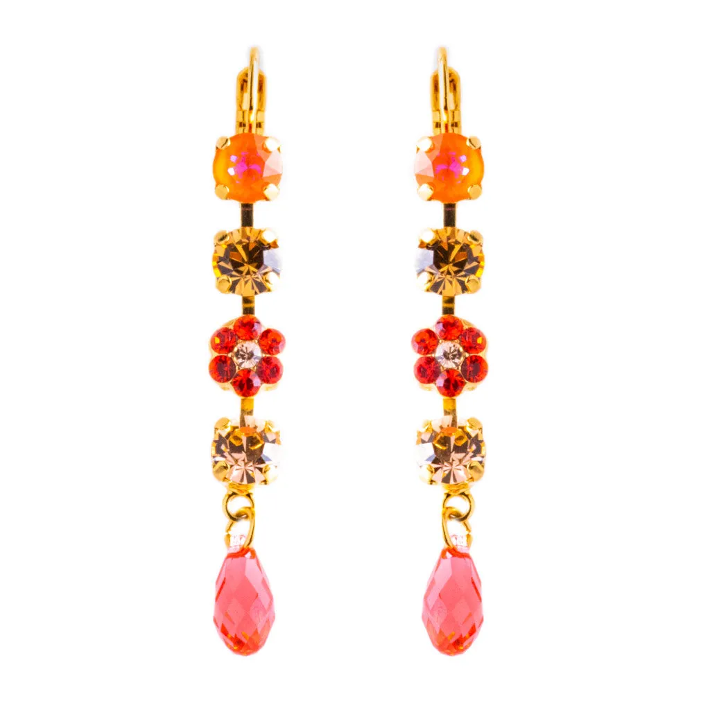 Petite Daisy Dangle Leverback Earrings in "Magic" *Custom*