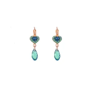 Petite Heart Dangle Leverback Earrings in "Chamomile" *Preorder*