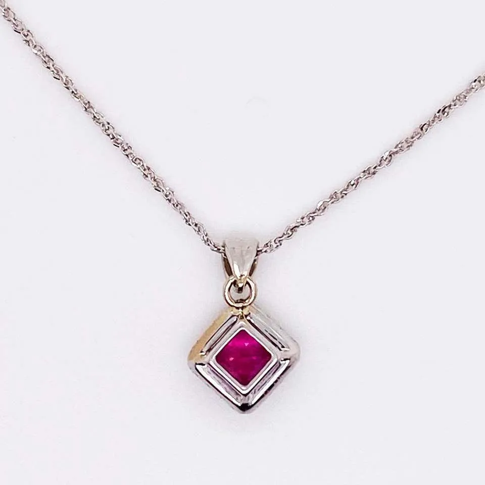 Pink Tourmaline & Diamond Halo Necklace