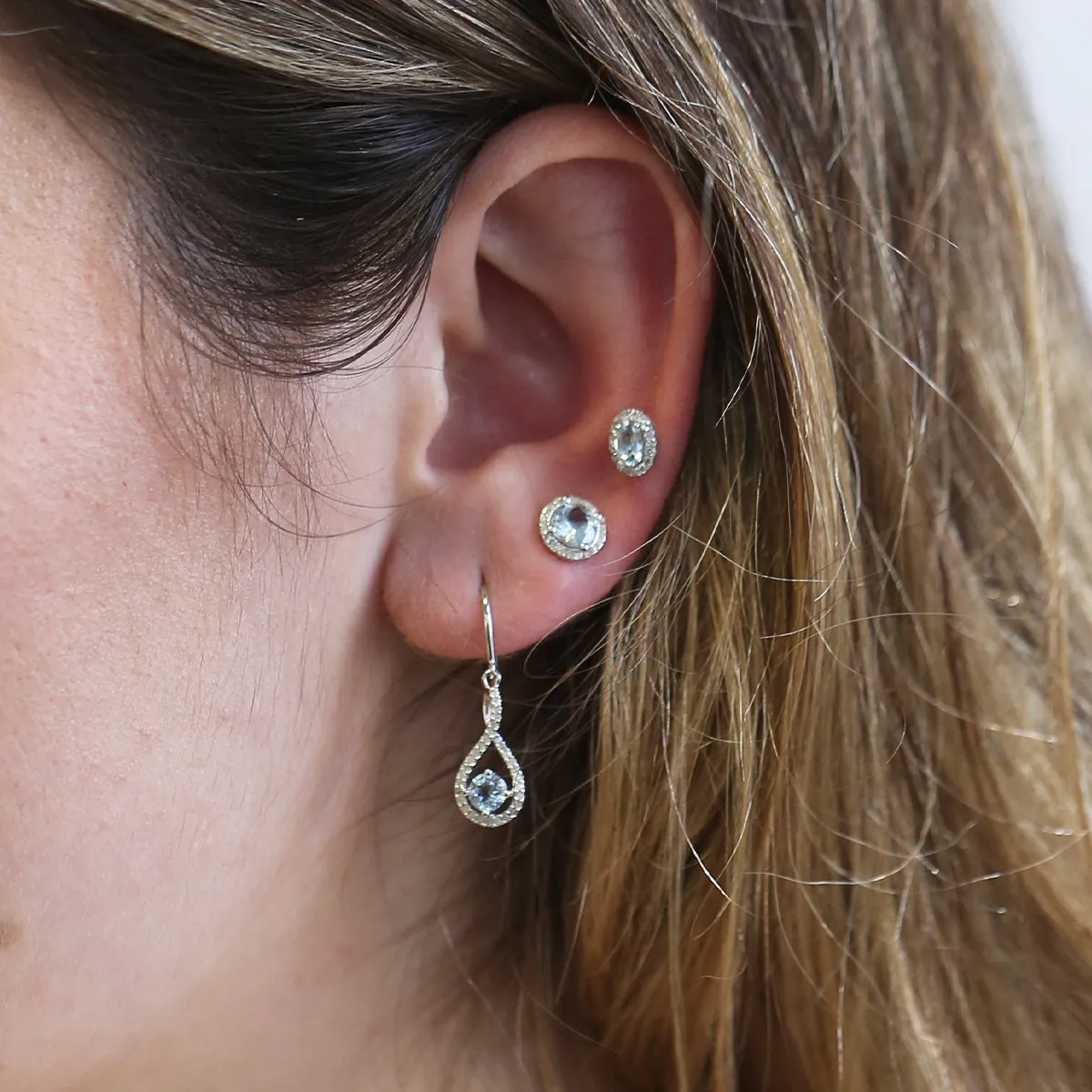 Popsicle Aquamarine & Diamond Earrings