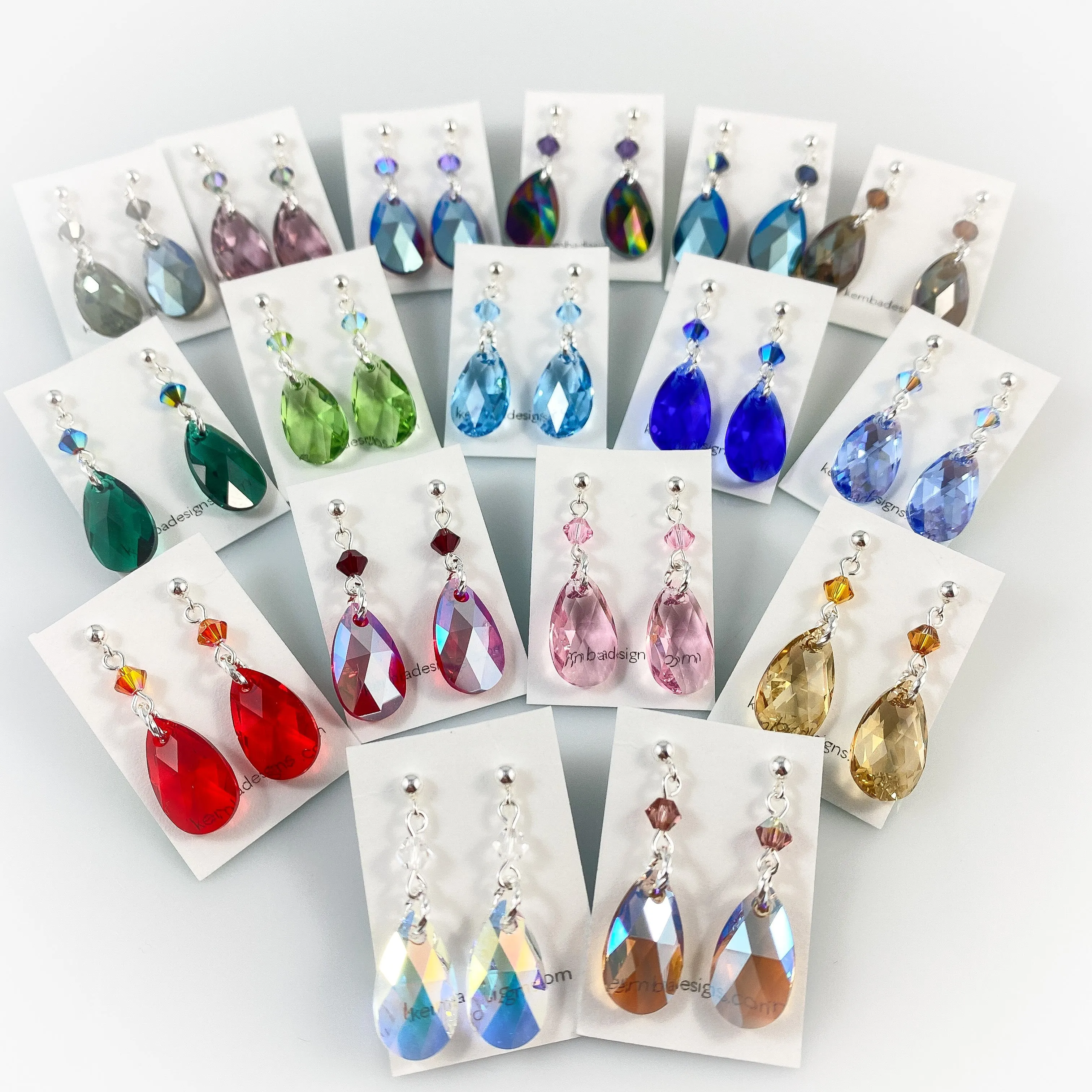 "Crystal Rain" (Emerald Green) Earrings