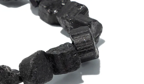 Raw Black Tourmaline Natural Gemstone Bracelet