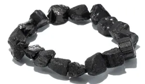 Raw Black Tourmaline Natural Gemstone Bracelet