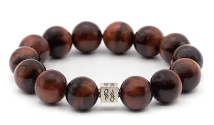 Red Tigers Eye Natural Gemstone Centerpiece Bracelet
