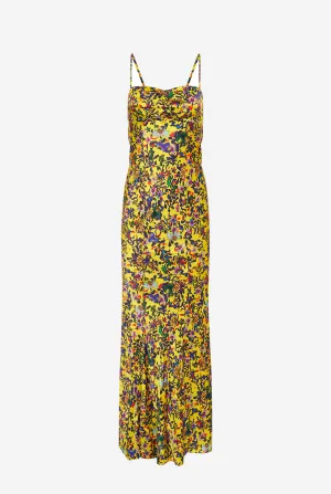 Renee Long Dress In Ornamental Citrine