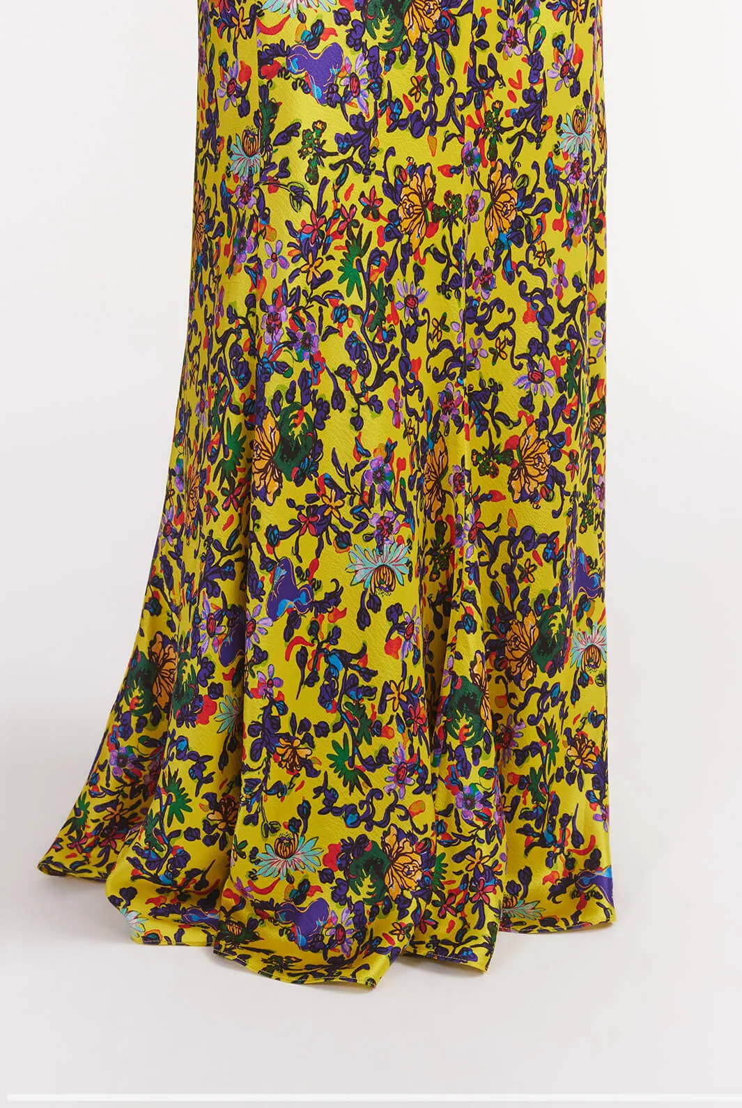 Renee Long Dress In Ornamental Citrine