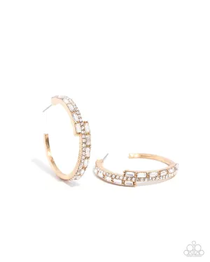 Ritzy Reputation - Gold Earrings