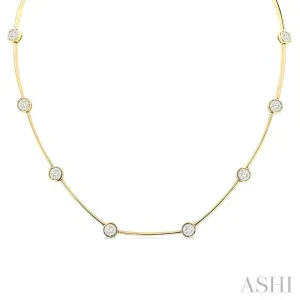 ROUND SHAPE BAR LINK LOVEBRIGHT DIAMOND NECKLACE