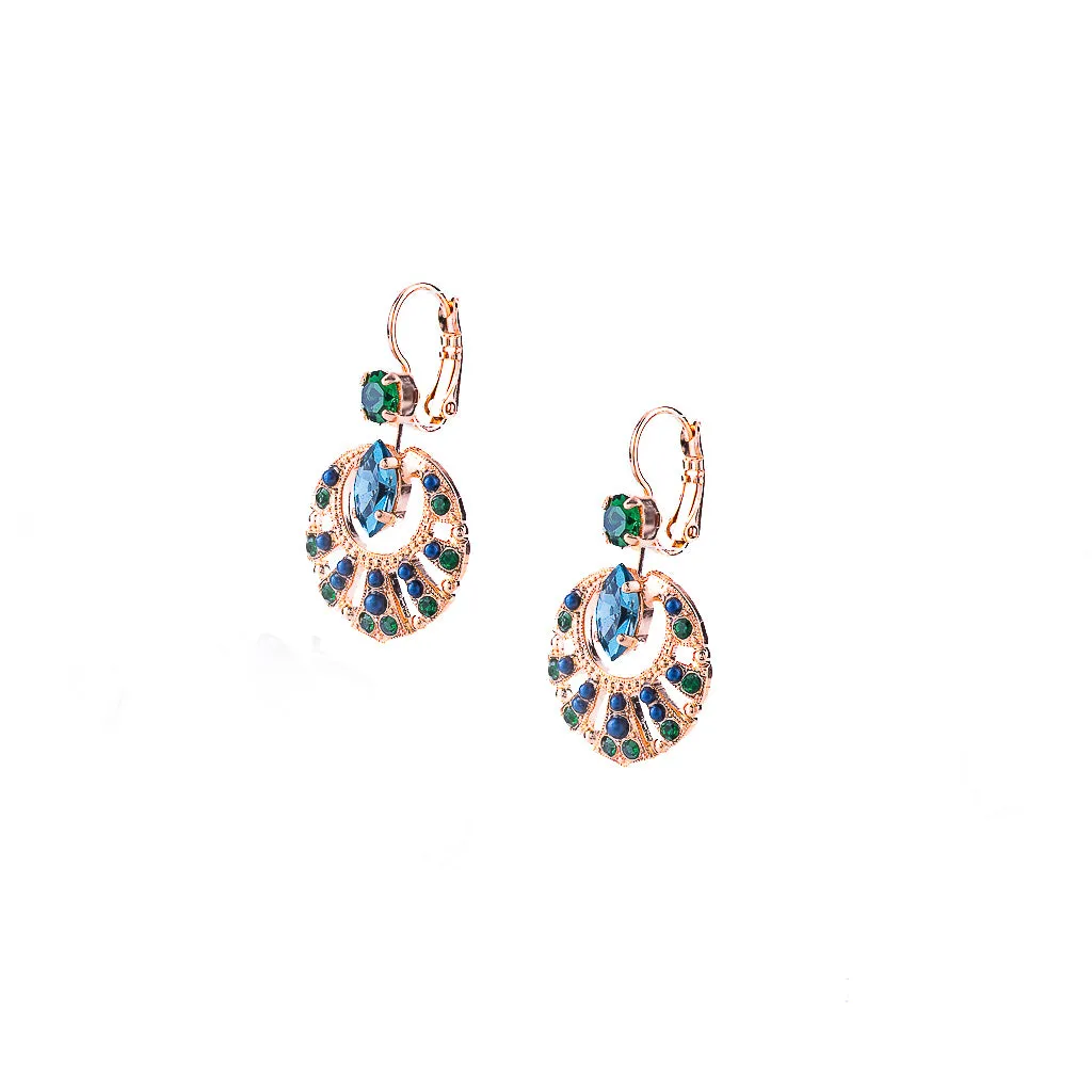 Round Shell Marquise Leverback Earrings in "Chamomile" *Preorder*