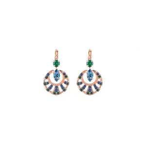 Round Shell Marquise Leverback Earrings in "Chamomile" *Preorder*