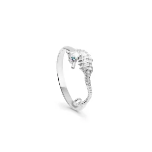 Seahorse Treasure Ring in Silver