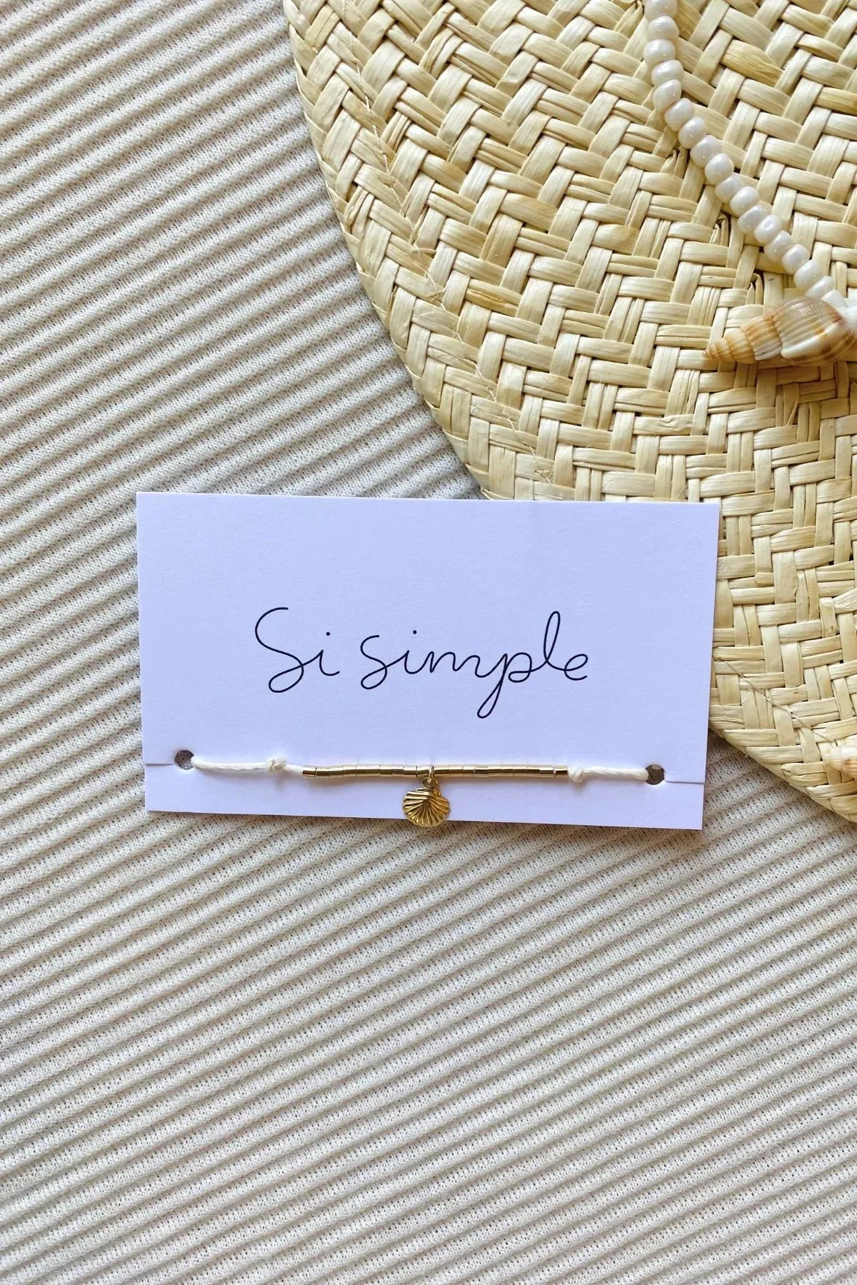 Si Simple Gold Filled Shell Anklet