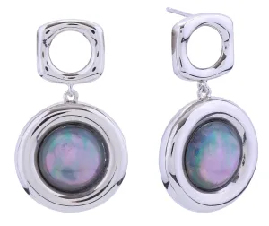 SJE310953 14K Round Double Drop Dangle Earrings