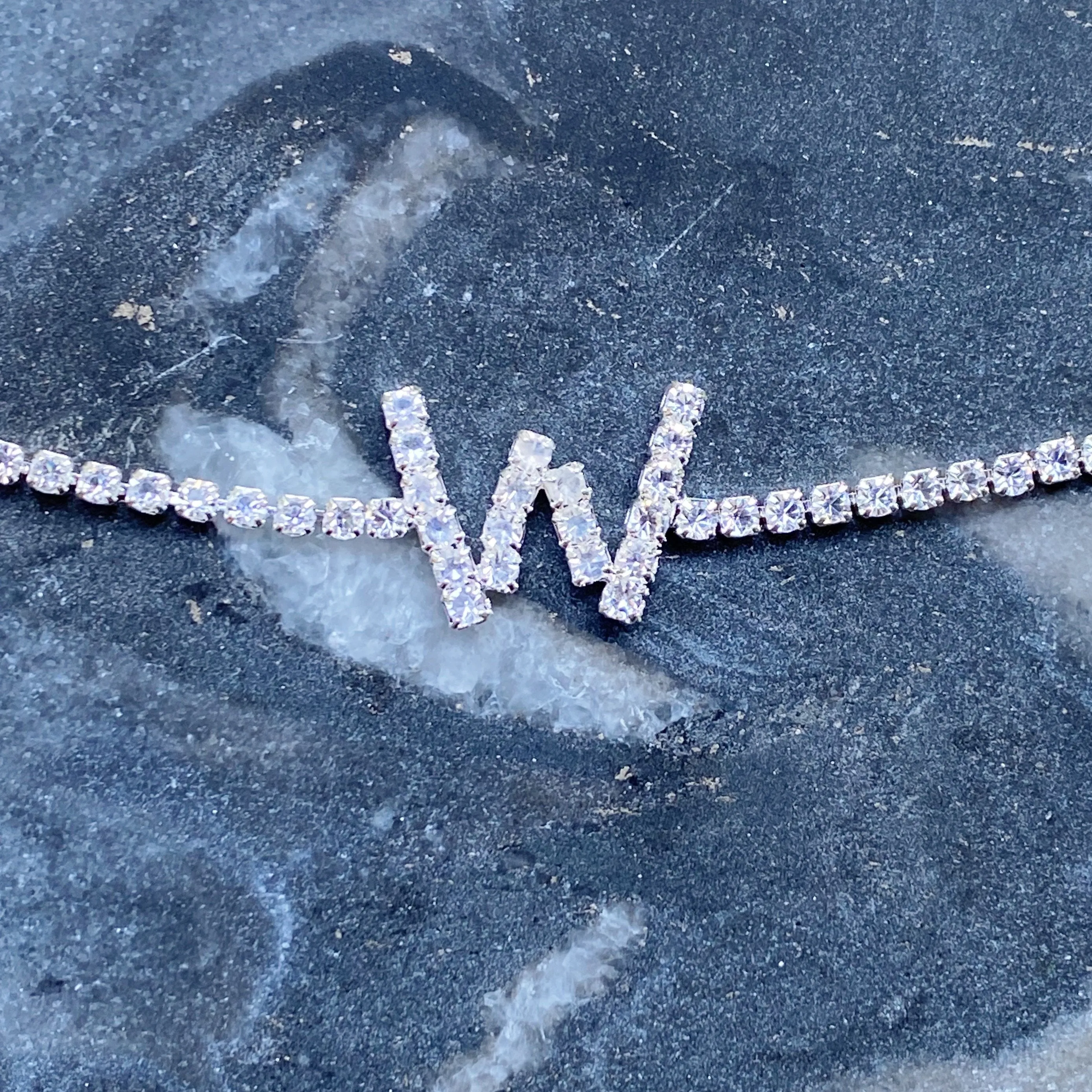 Sparkly Initial Anklet