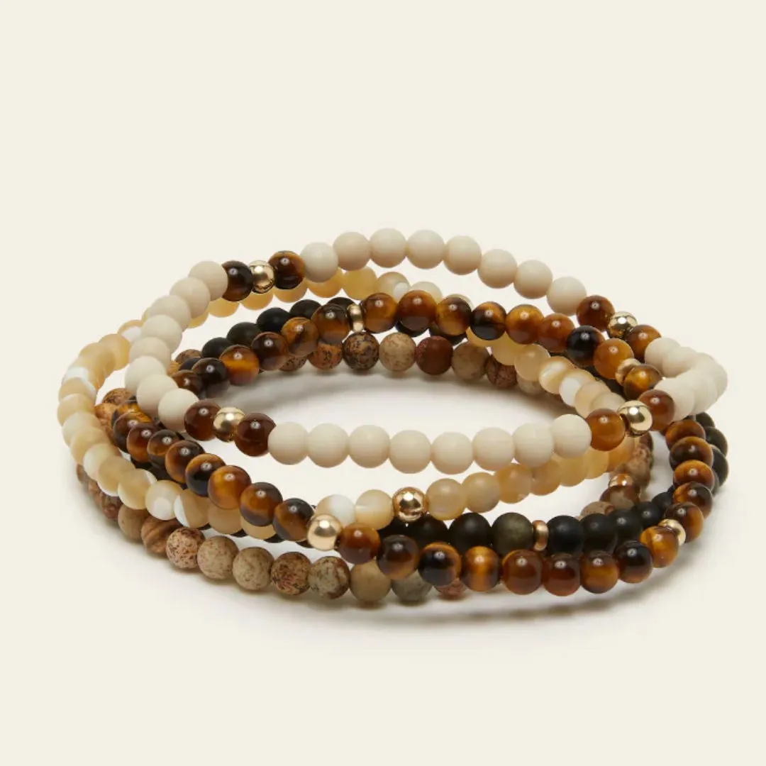 Spiritus | Kindred Bracelet 5 Stack w 14K Gold Plate