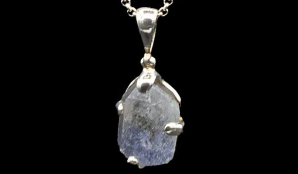 Sterling Silver Blue Selenite Gemstone Necklace