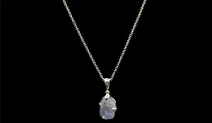 Sterling Silver Blue Selenite Gemstone Necklace