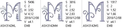 Stunning Swirls Monogram M