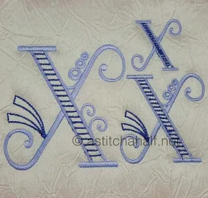 Stunning Swirls Monogram X