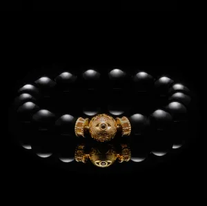 The Gold Black Evil Eye Obsidian Bracelet