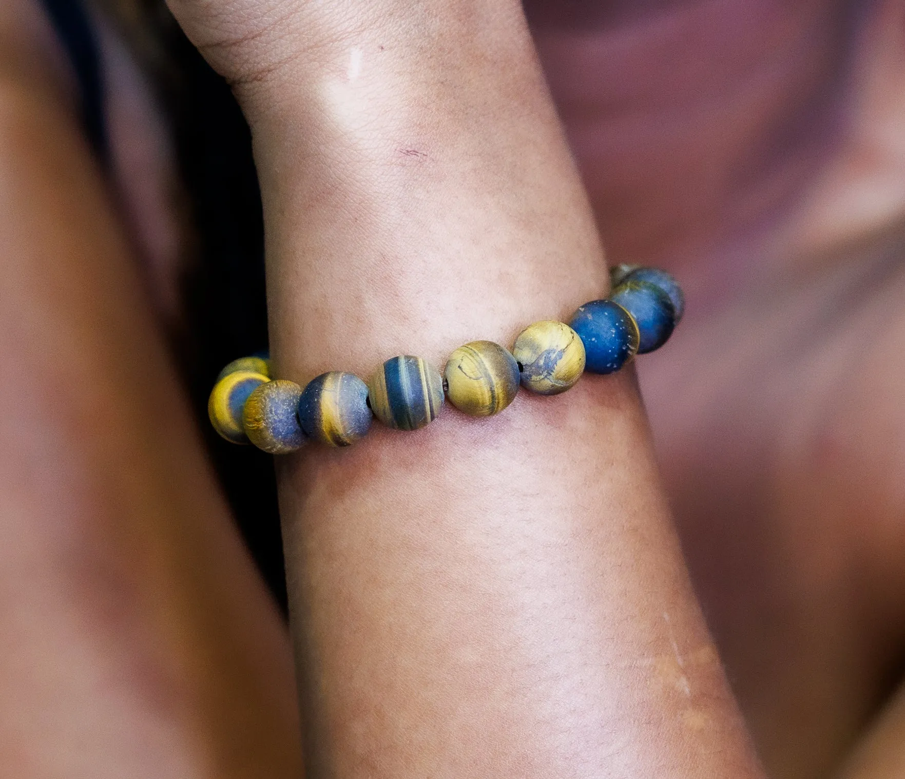 Tiger Eye Matte Natural Gemstone Bracelet