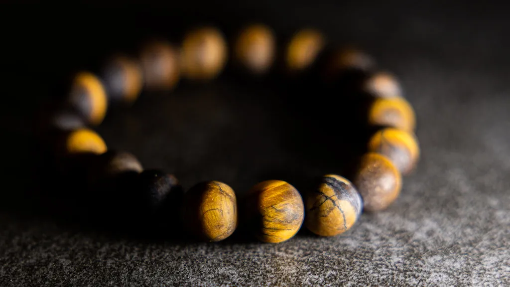 Tiger Eye Matte Natural Gemstone Bracelet
