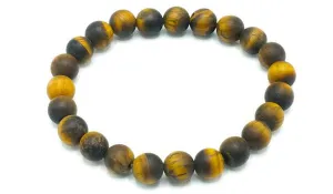 Tiger Eye Matte Natural Gemstone Bracelet