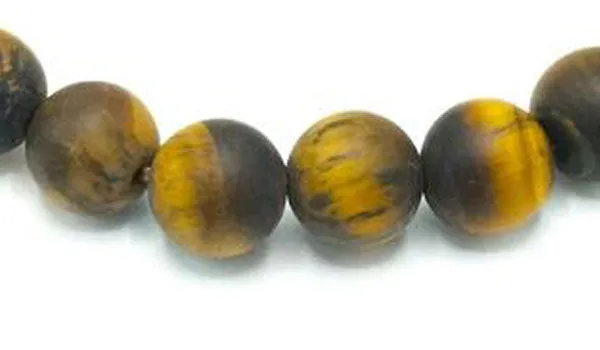 Tiger Eye Matte Natural Gemstone Bracelet