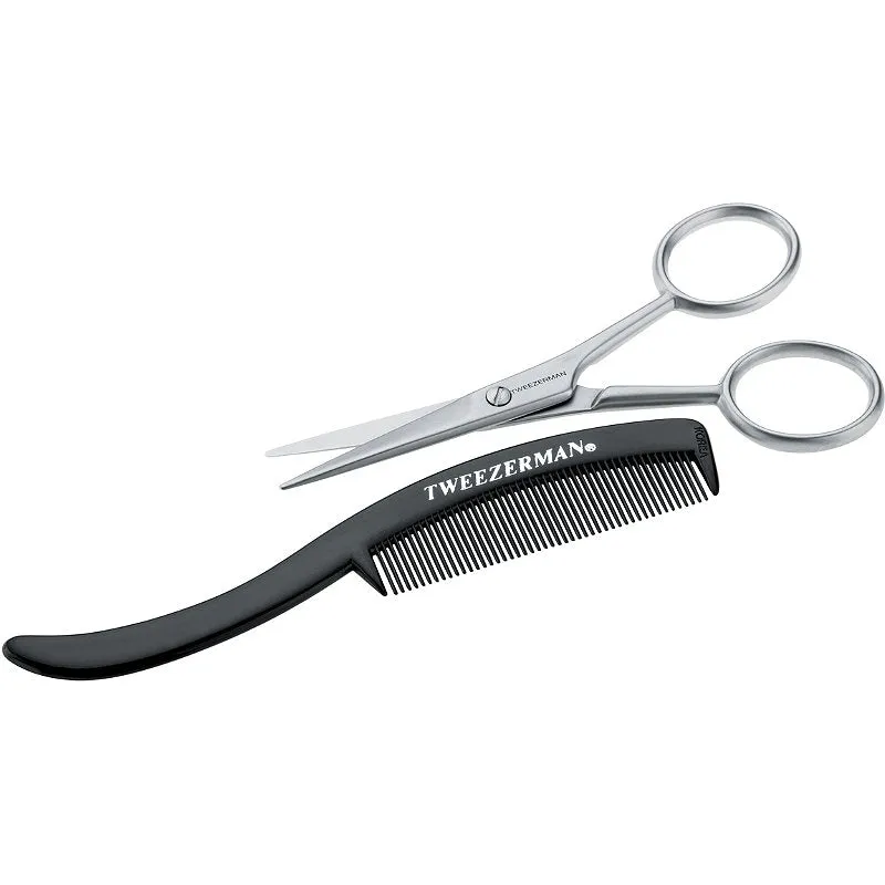 Tweezerman Moustache Scissors & Comb
