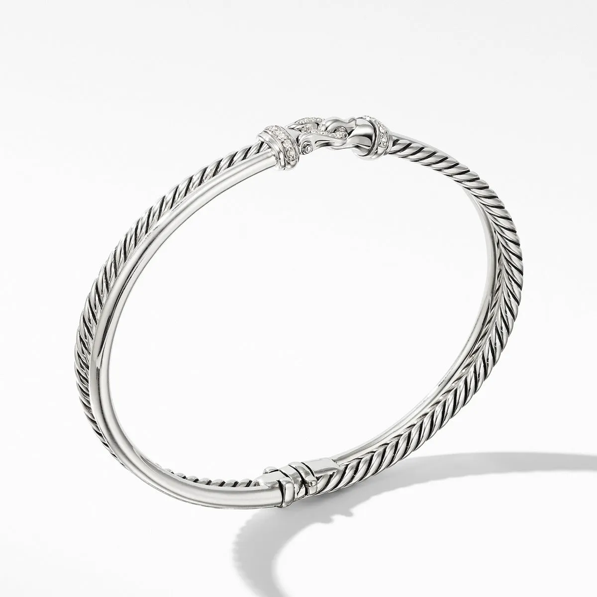 Two-Row Buckle Bracelet with Diamonds