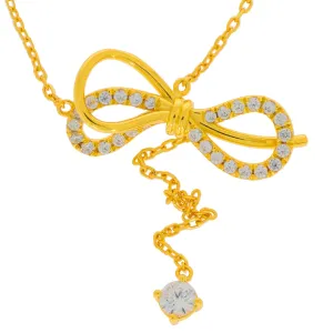 White Diamond Sterling Silver Necklace with Accent