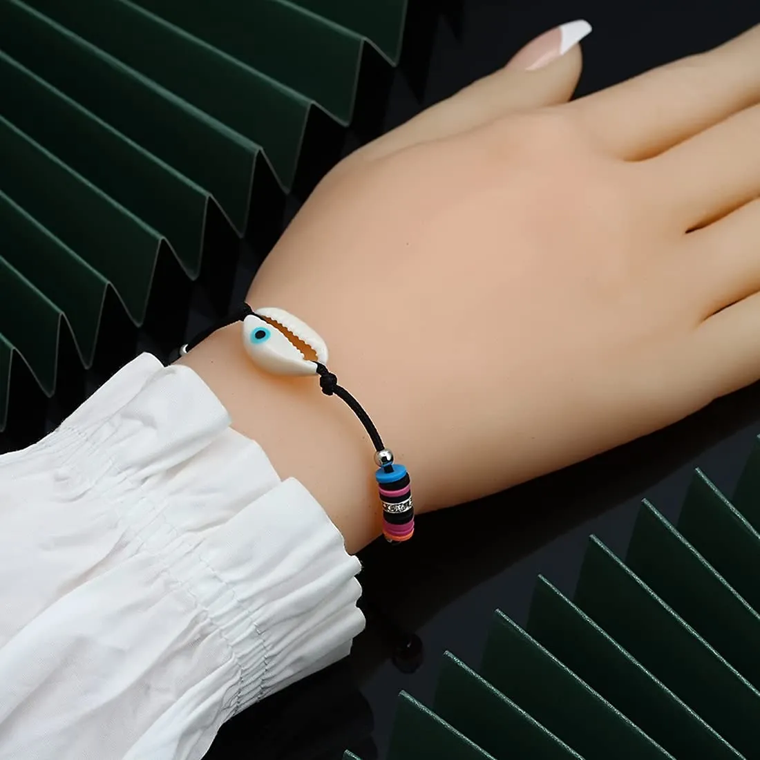 Yellow Chimes D'vine Collection Natural Beads Reiki Healing Adjustable Om Evil Eye Bracelet for Women and Men