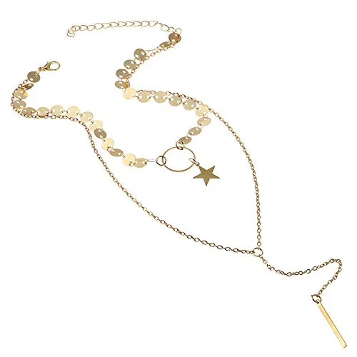 Yellow Chimes Fashion Collection Fancy Party Ware Choker Necklace Gold-plated Plated Stainless Steel Necklace for Women And Girls