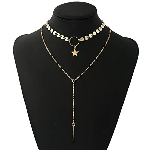 Yellow Chimes Fashion Collection Fancy Party Ware Choker Necklace Gold-plated Plated Stainless Steel Necklace for Women And Girls